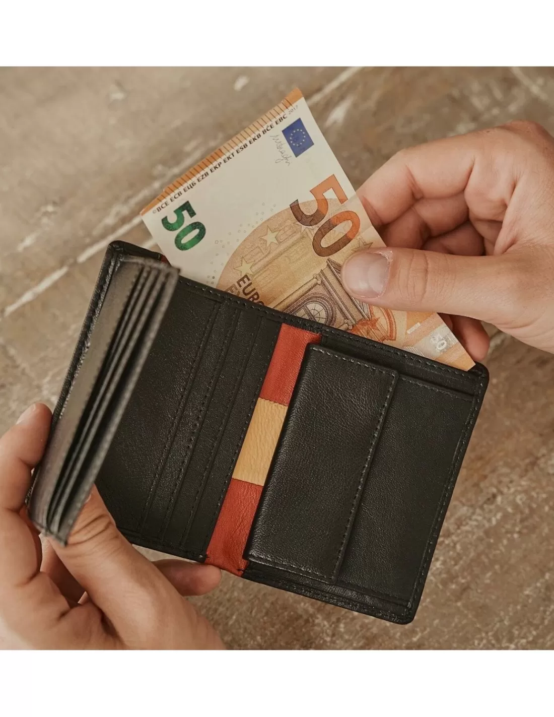 billetero_con_monedero_bandera_espana_3.webp Hombre MONPIEL Carteras Hombre Piel*Billetero con Monedero Bandera Espana