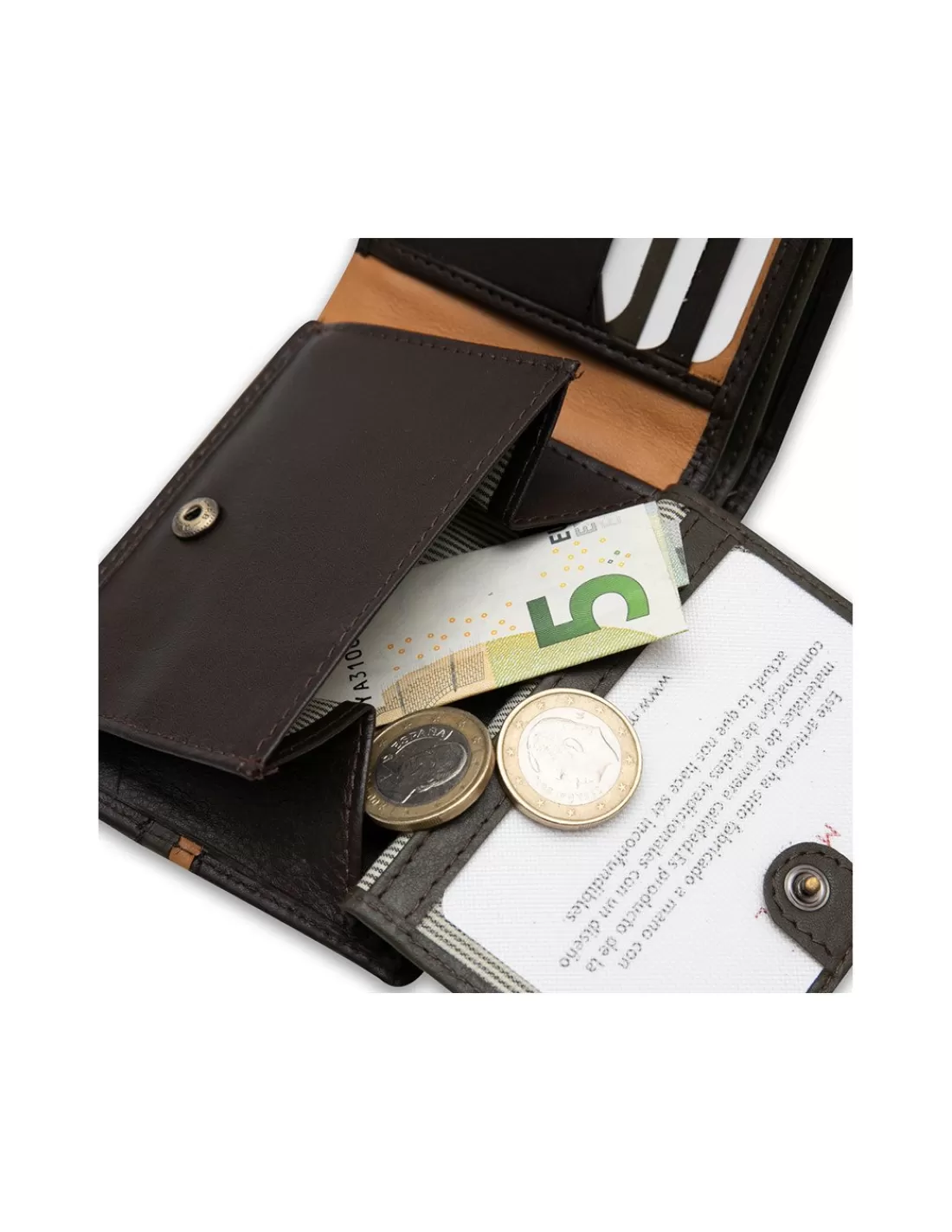 Hombre MONPIEL Carteras Hombre Piel*Cartera Americana Grande con Rayas a Color