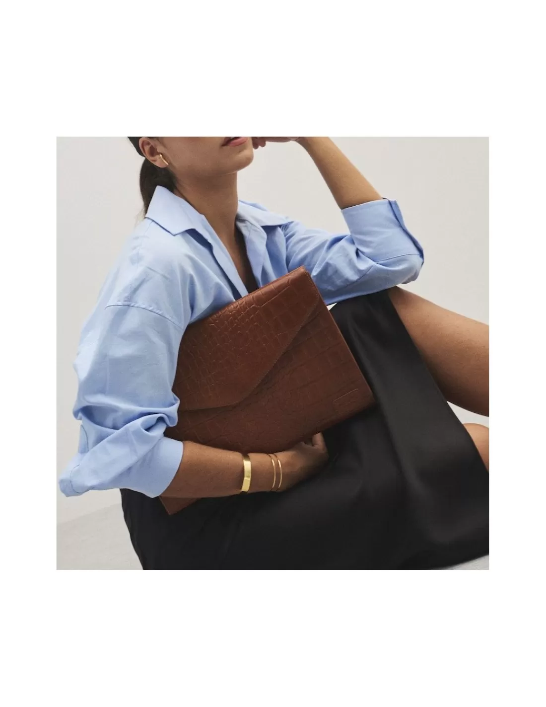 Mujer MONPIEL Otros Accesorios | Otros Accesorios*Funda de ordenador portatil de piel Elegance Coco