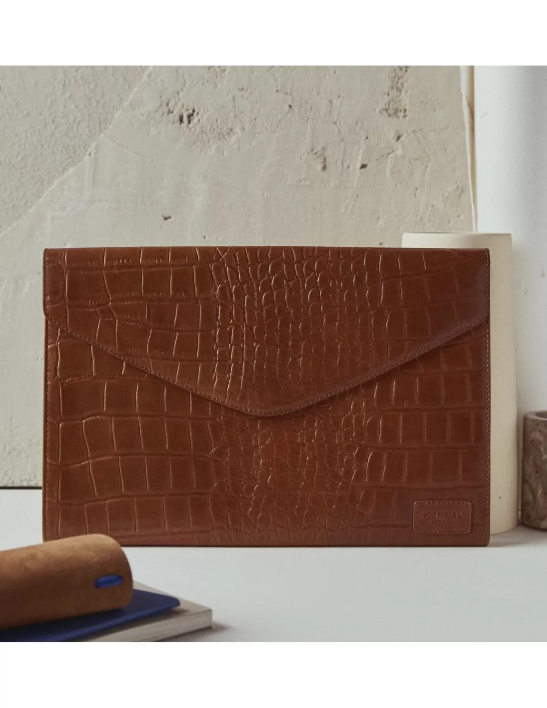 Mujer MONPIEL Otros Accesorios | Otros Accesorios*Funda de ordenador portatil de piel Elegance Coco