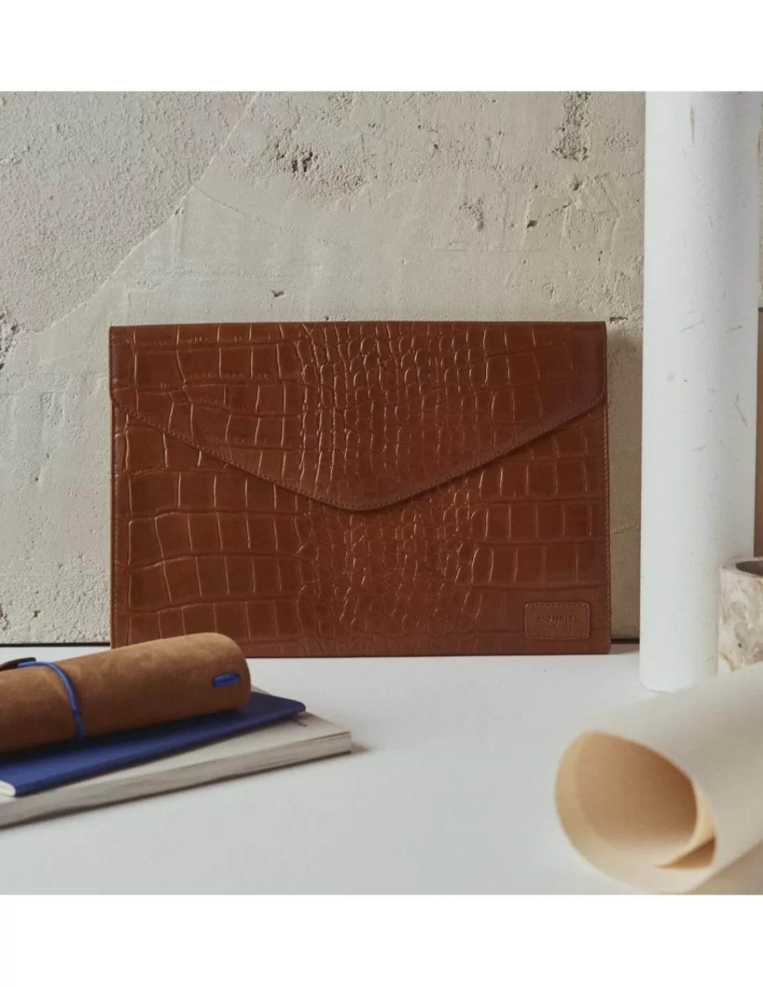 Mujer MONPIEL Otros Accesorios | Otros Accesorios*Funda de ordenador portatil de piel Elegance Coco